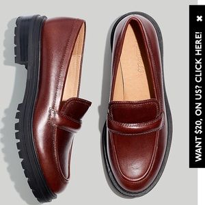 Madewell Bradley loafer in cherry wood 9.5 (fits like a 10)